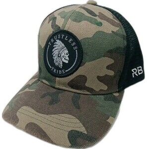 Relentless Betrayal Trustless Tribe Camo Trucker Hat Snapback